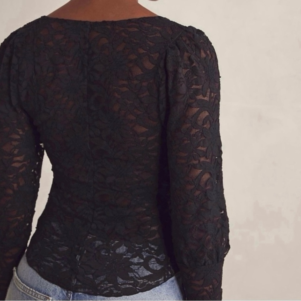 Free People Long Distance Lace Top - Picture 2 of 3